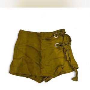 Forever 21 Mustard Tie-Detail Women's Shorts